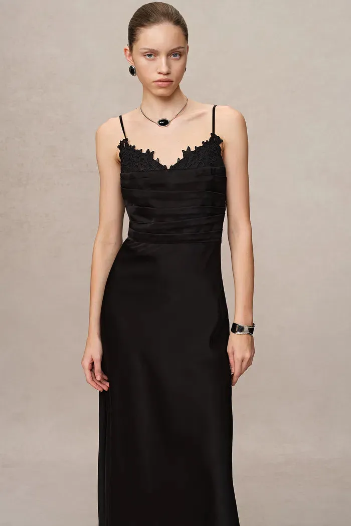 Rosa Lace Panel Slip Dress in Premium Japanese Soalon™