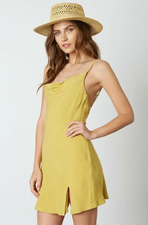 Sadie Mustard Yellow Slip Dress