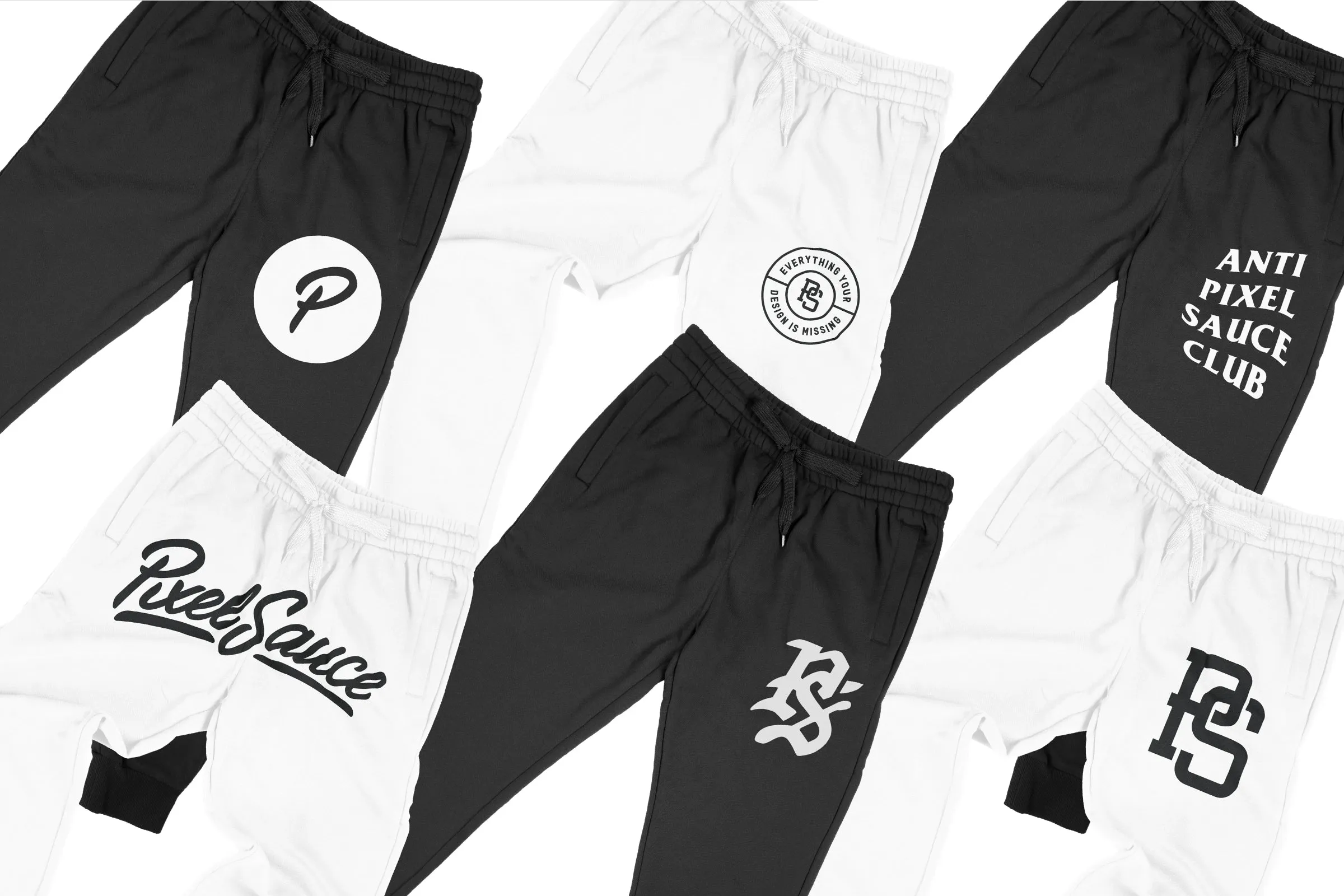 Shaka Wear 8.5oz Fleece Jogger Sweatpants Mockups