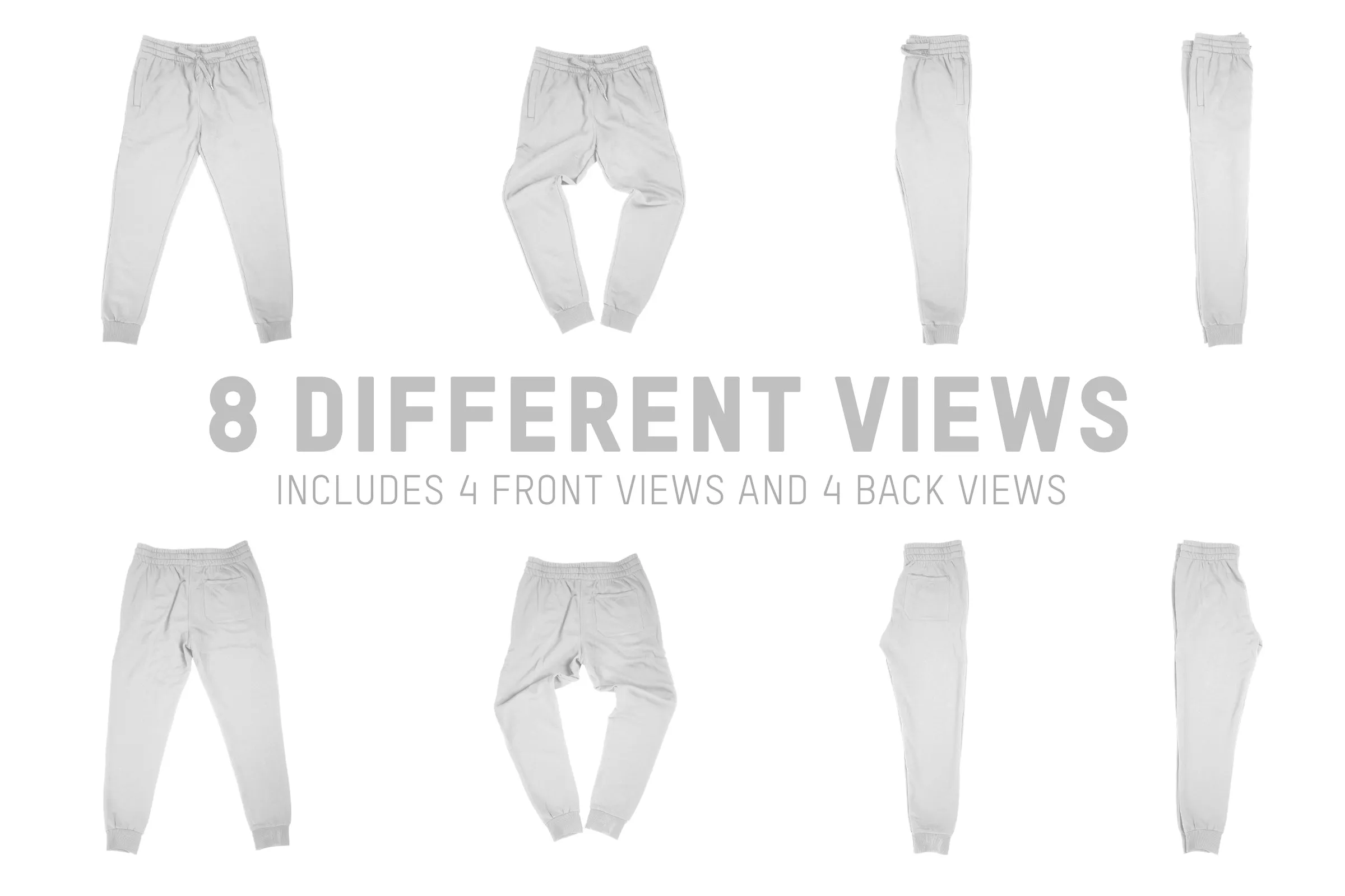 Shaka Wear 8.5oz Fleece Jogger Sweatpants Mockups