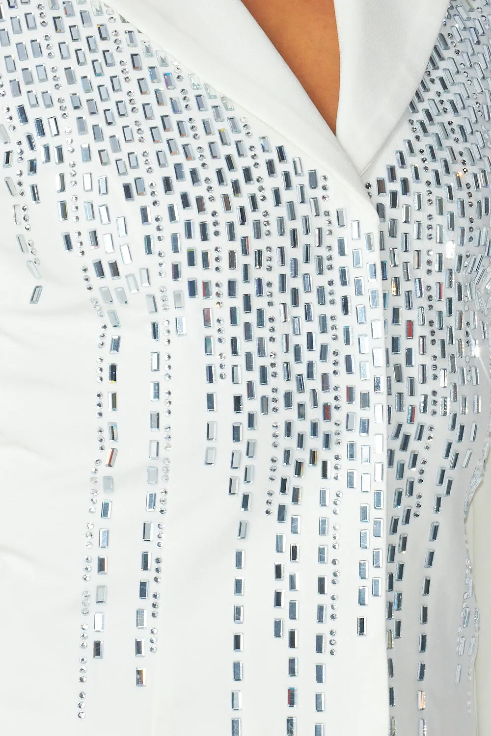 So Bossy Sparkly Rhinestone Fitted Blazer