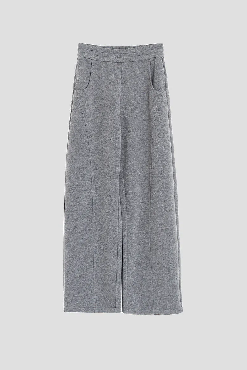 Soft Acetate-Cashmere Blend High Waisted Barrel Leg Sweatpants