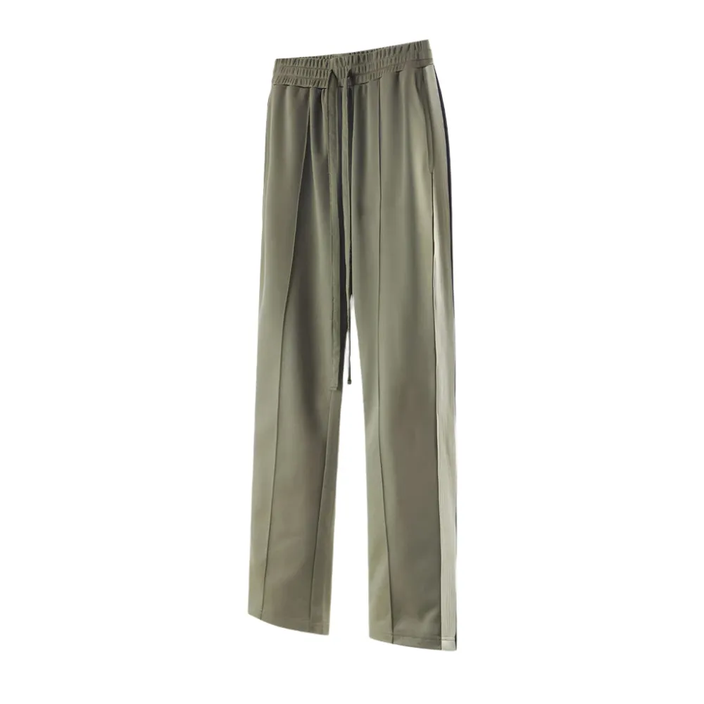 Solid Color Knit Patchwork Side Striped Sweatpants
