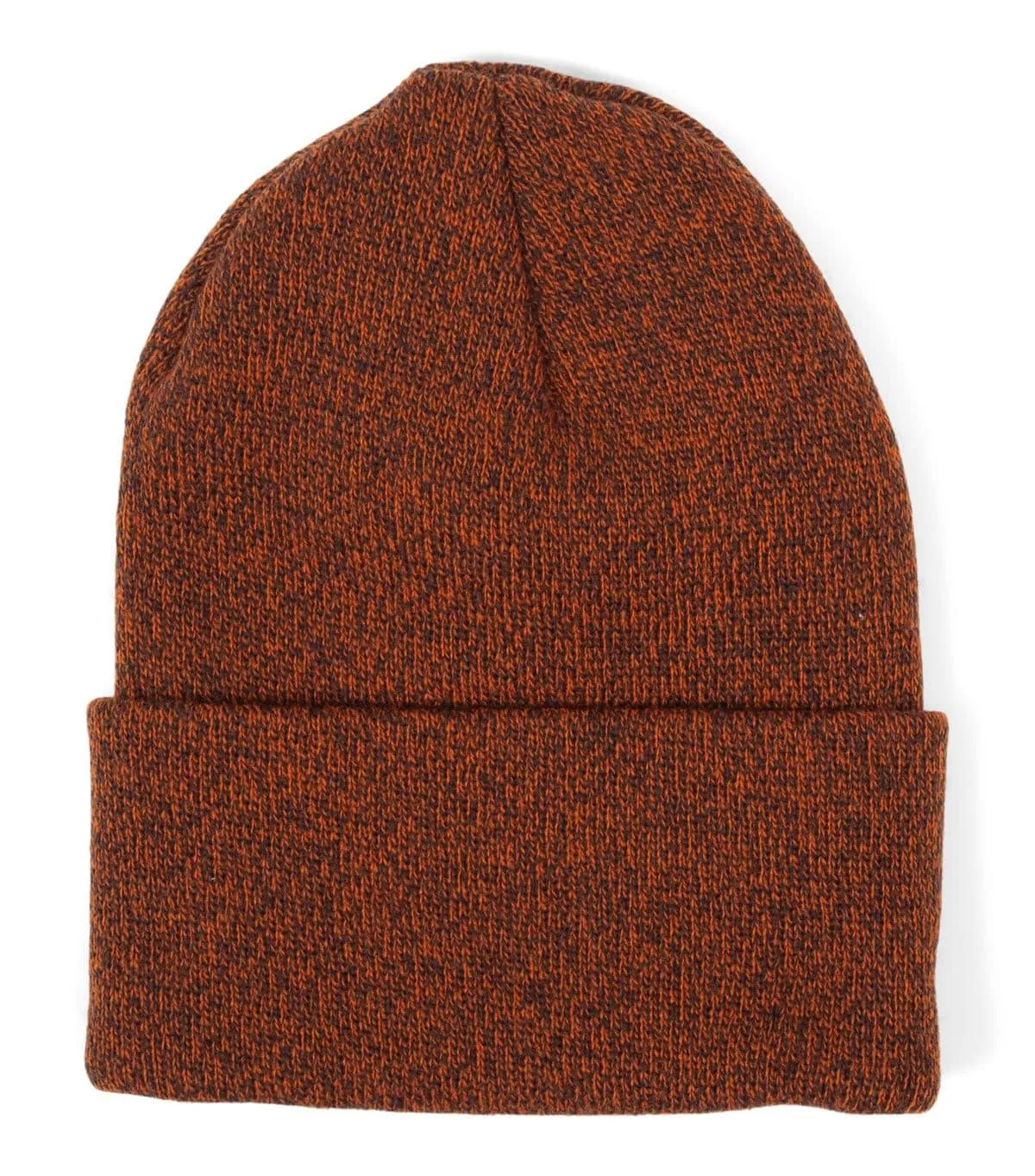 SOMEWHERE Oval Logo Beanie Orange Brown Marled