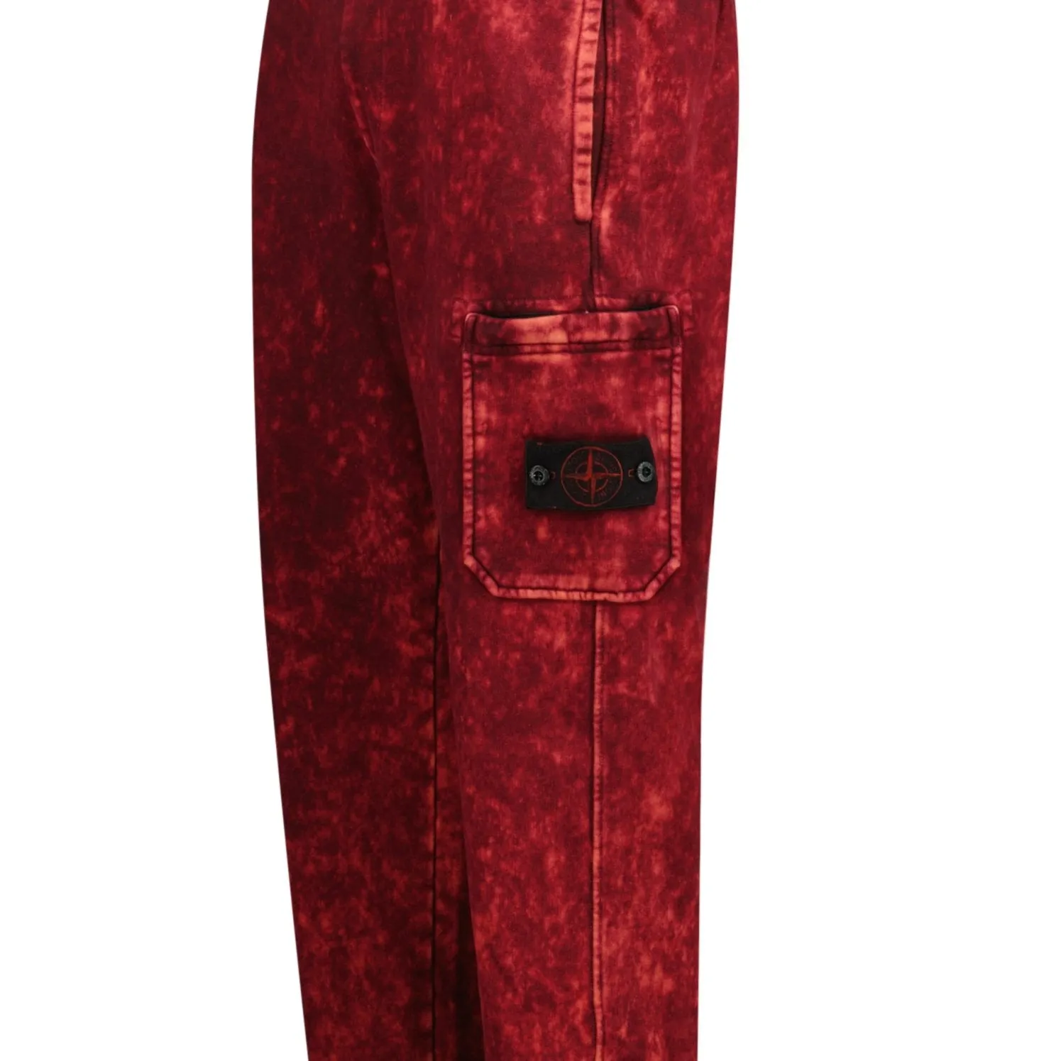 STONE ISLANDCOTTON TYE DYE SWEATPANTS RED