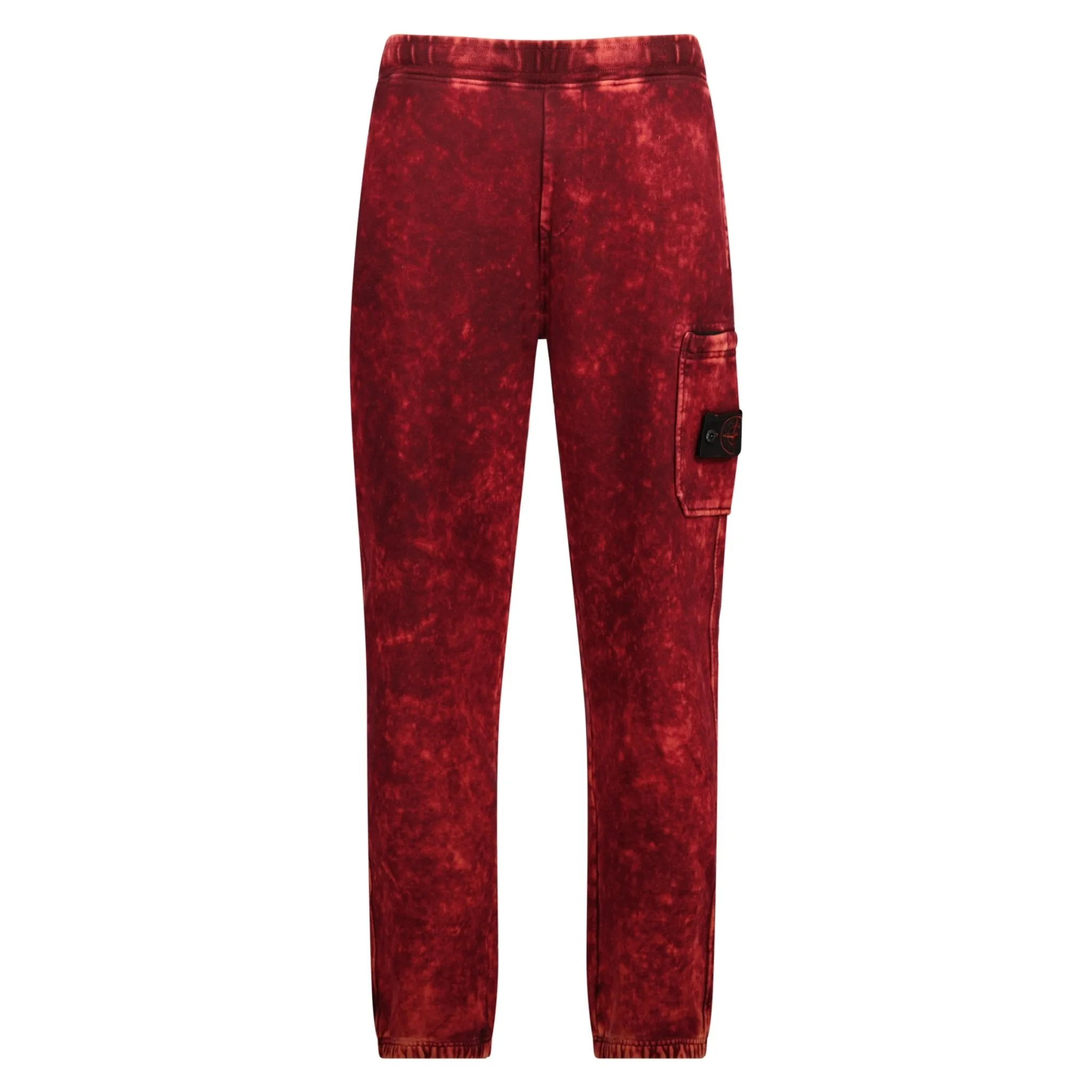 STONE ISLANDCOTTON TYE DYE SWEATPANTS RED