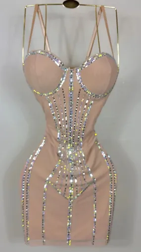 Sweetheart Dress - Nude