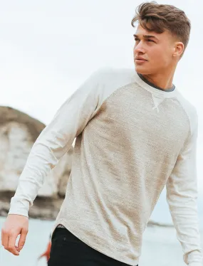 Synopsis Raglan Sleeve Cotton Slub Jumper in Oatmeal - Tokyo Laundry