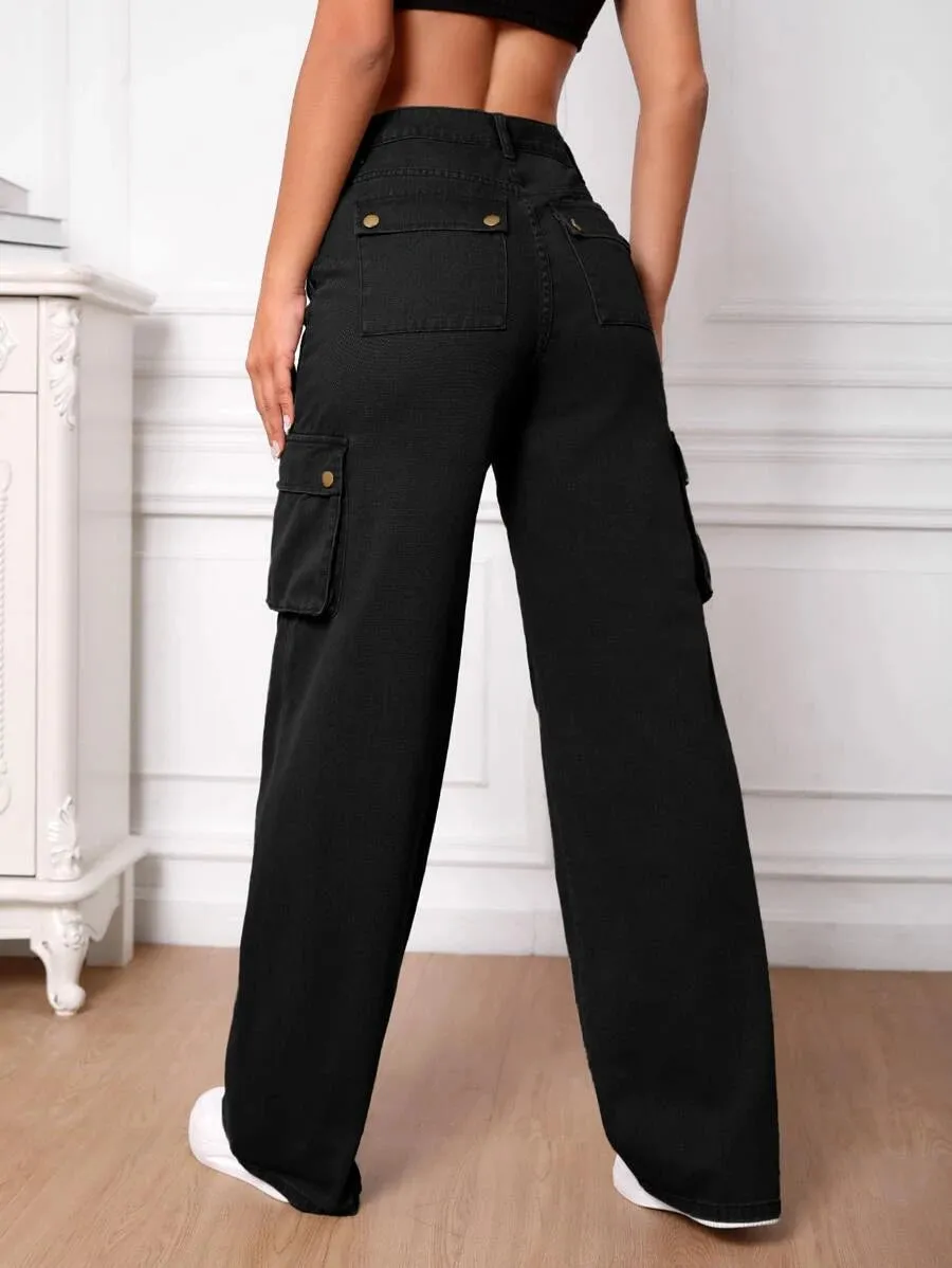 Tall Flap Side Pocket Cargo Jeans
