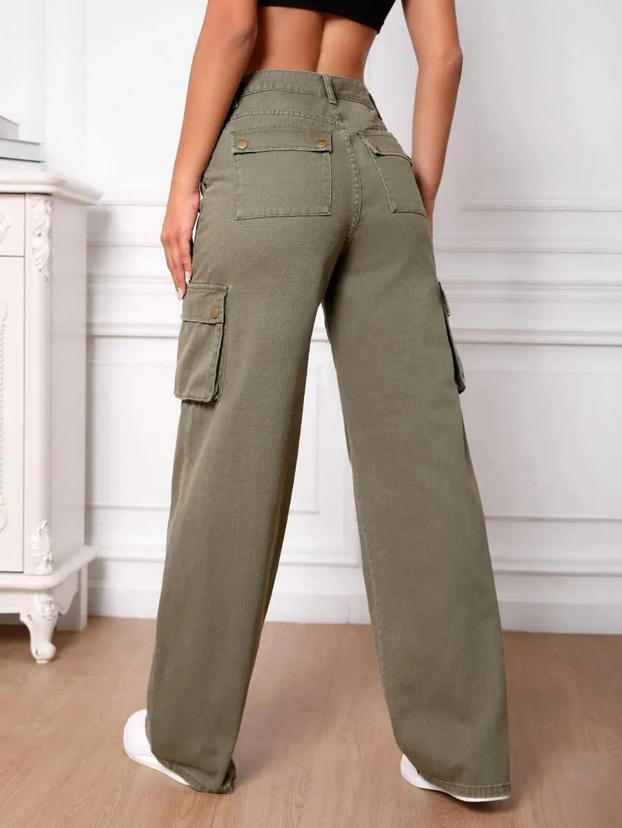 Tall Flap Side Pocket Cargo Jeans