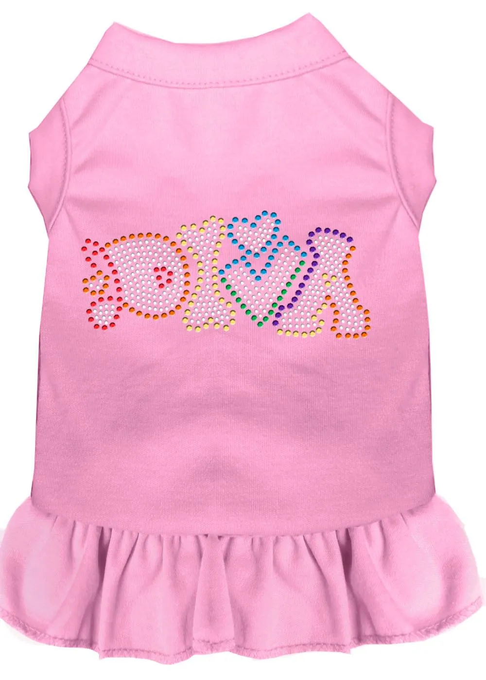 Technicolor Diva Rhinestone Pet Dress Light Pink Sm (10)