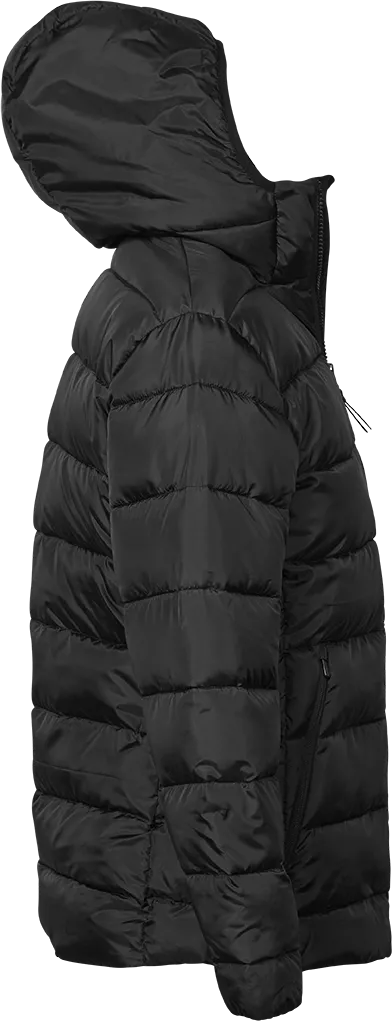 Tee Jays Lite Ladies Hooded Puffer Jacket | Lightweight | Recycled | Black | S-3XL