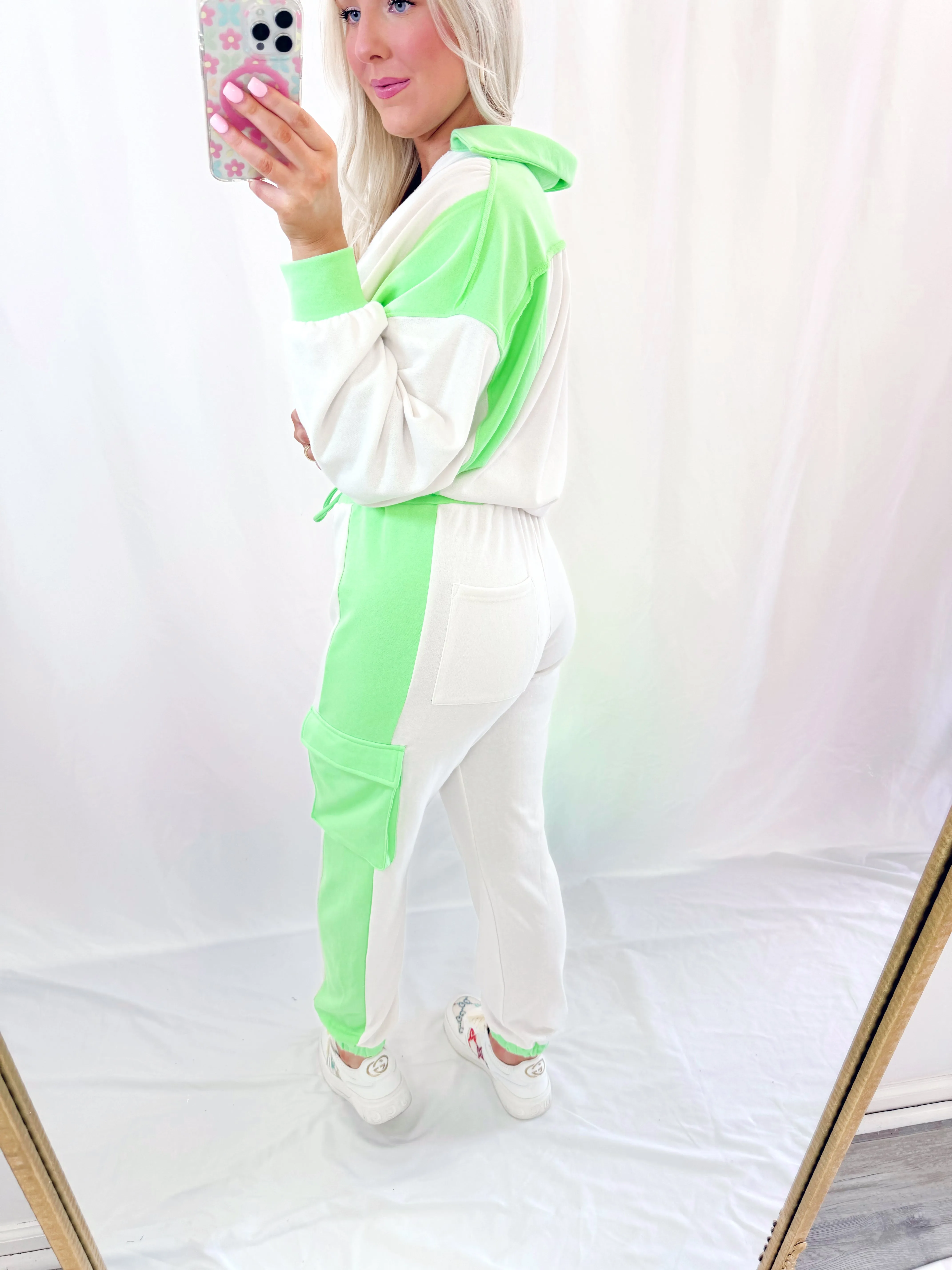 The Bright Fall Set SWEATS LIME