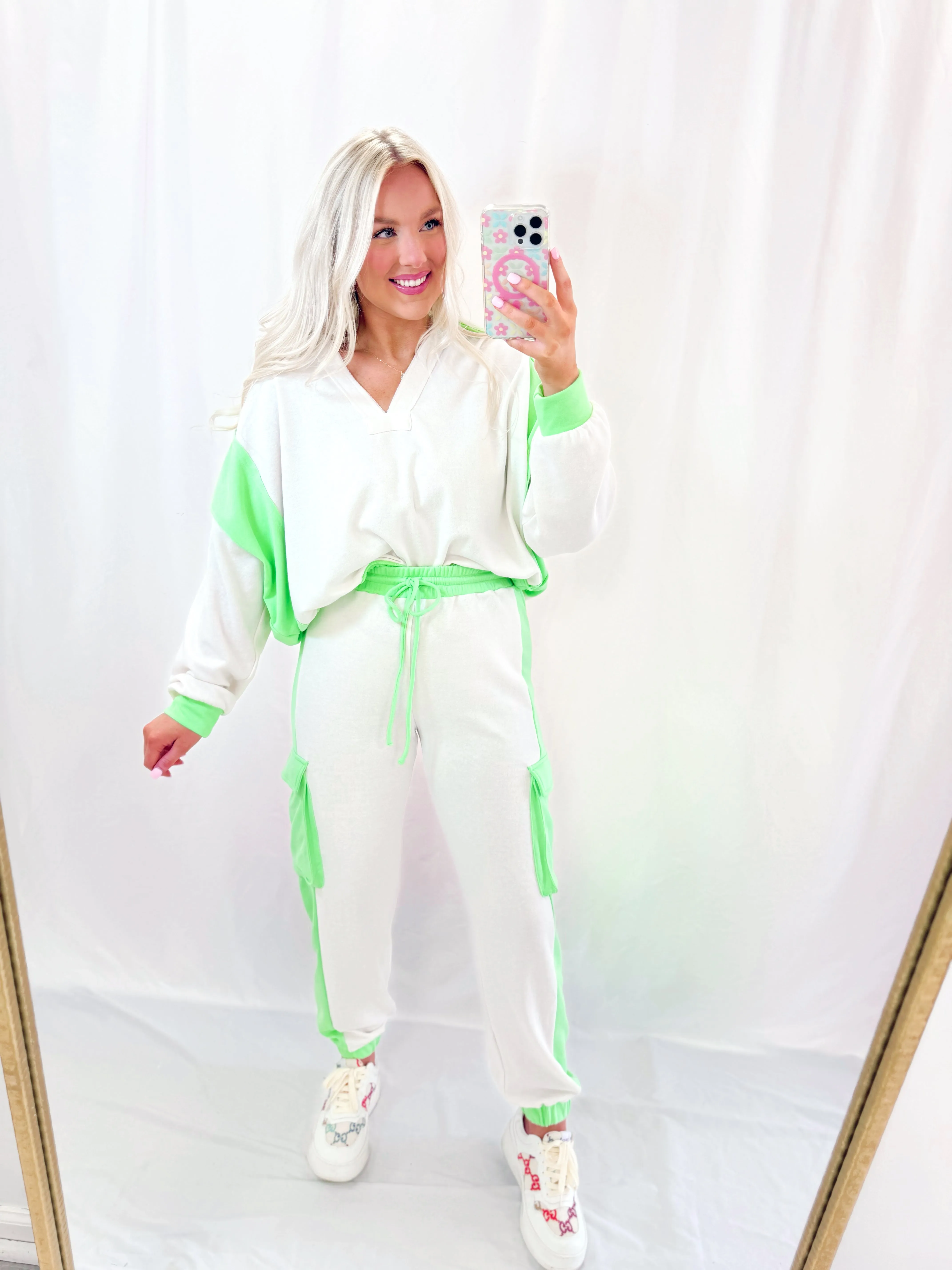 The Bright Fall Set SWEATS LIME