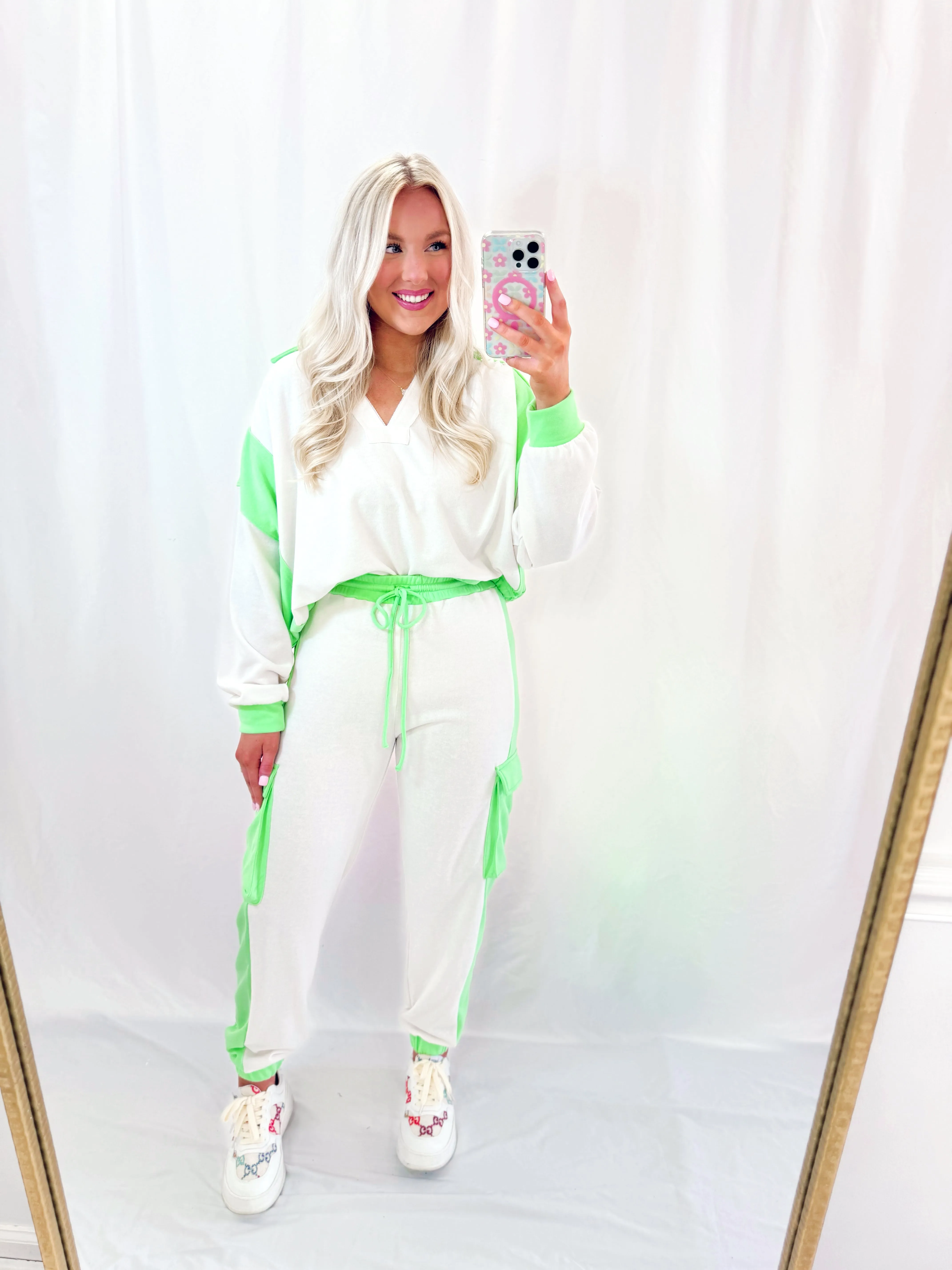 The Bright Fall Set SWEATS LIME