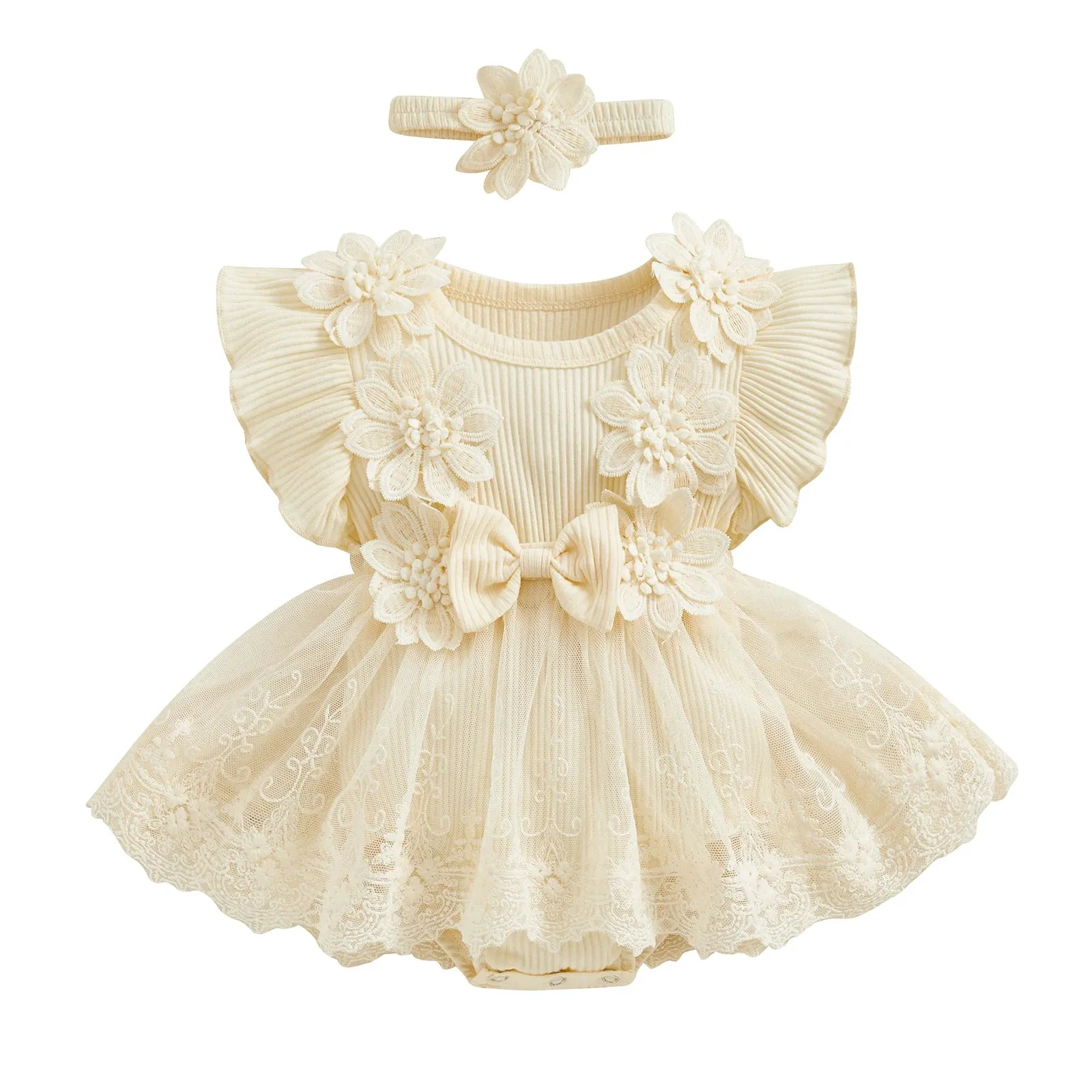 The Pretty Bouquet Lace Romper Dress