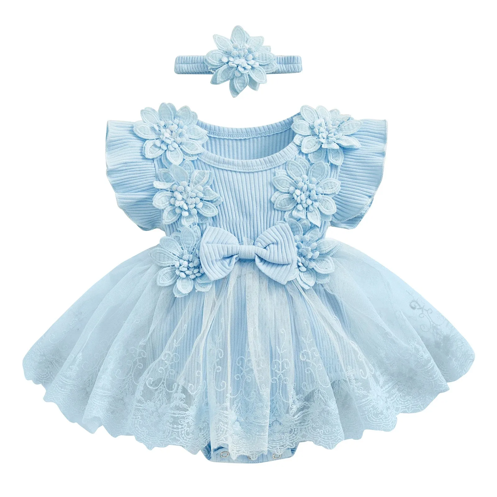 The Pretty Bouquet Lace Romper Dress