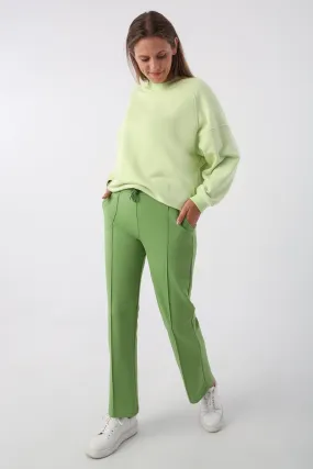 TLD Women Allday Green Pocketed Sweatpants - Dormagen