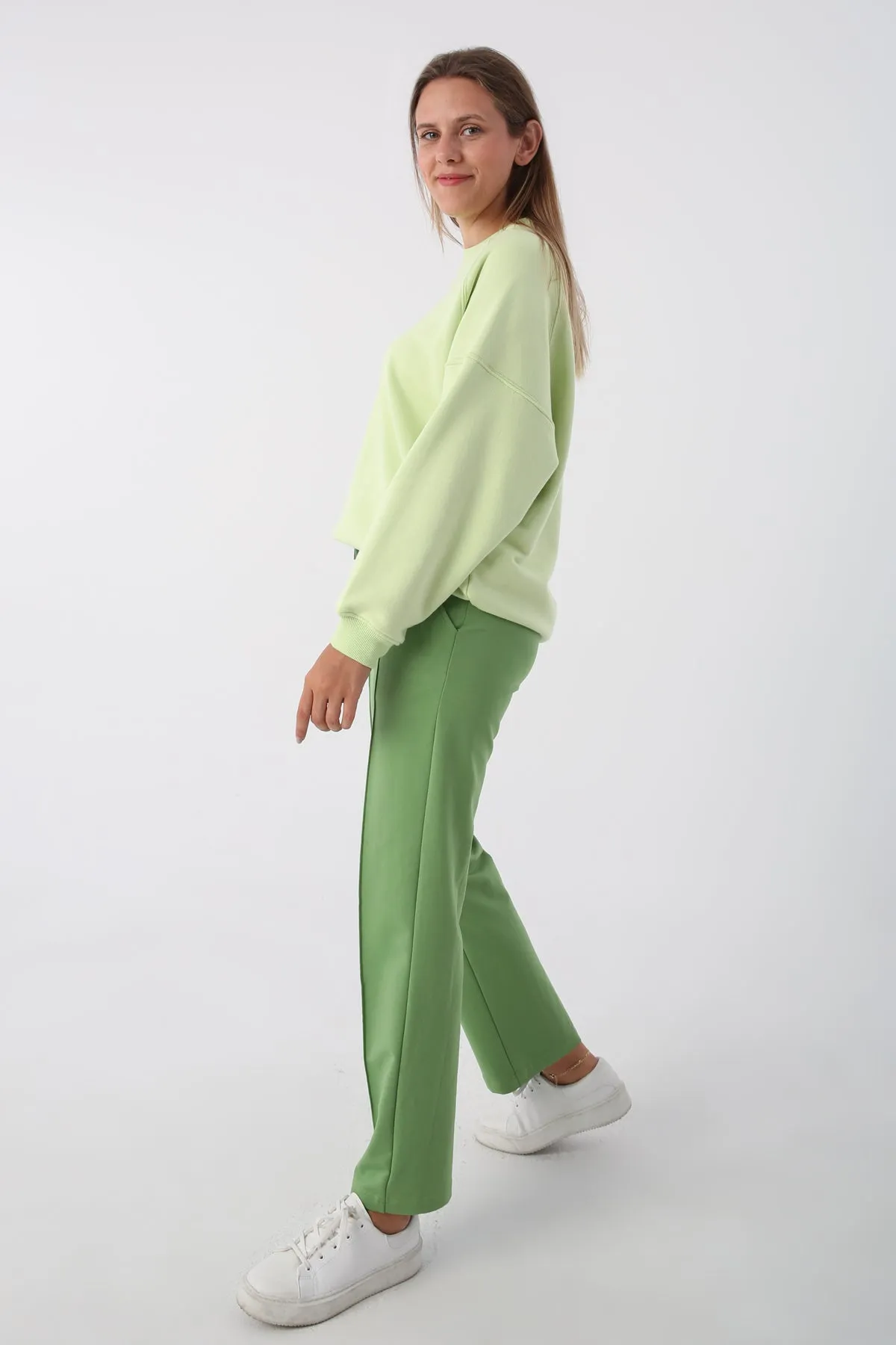 TLD Women Allday Green Pocketed Sweatpants - Dormagen