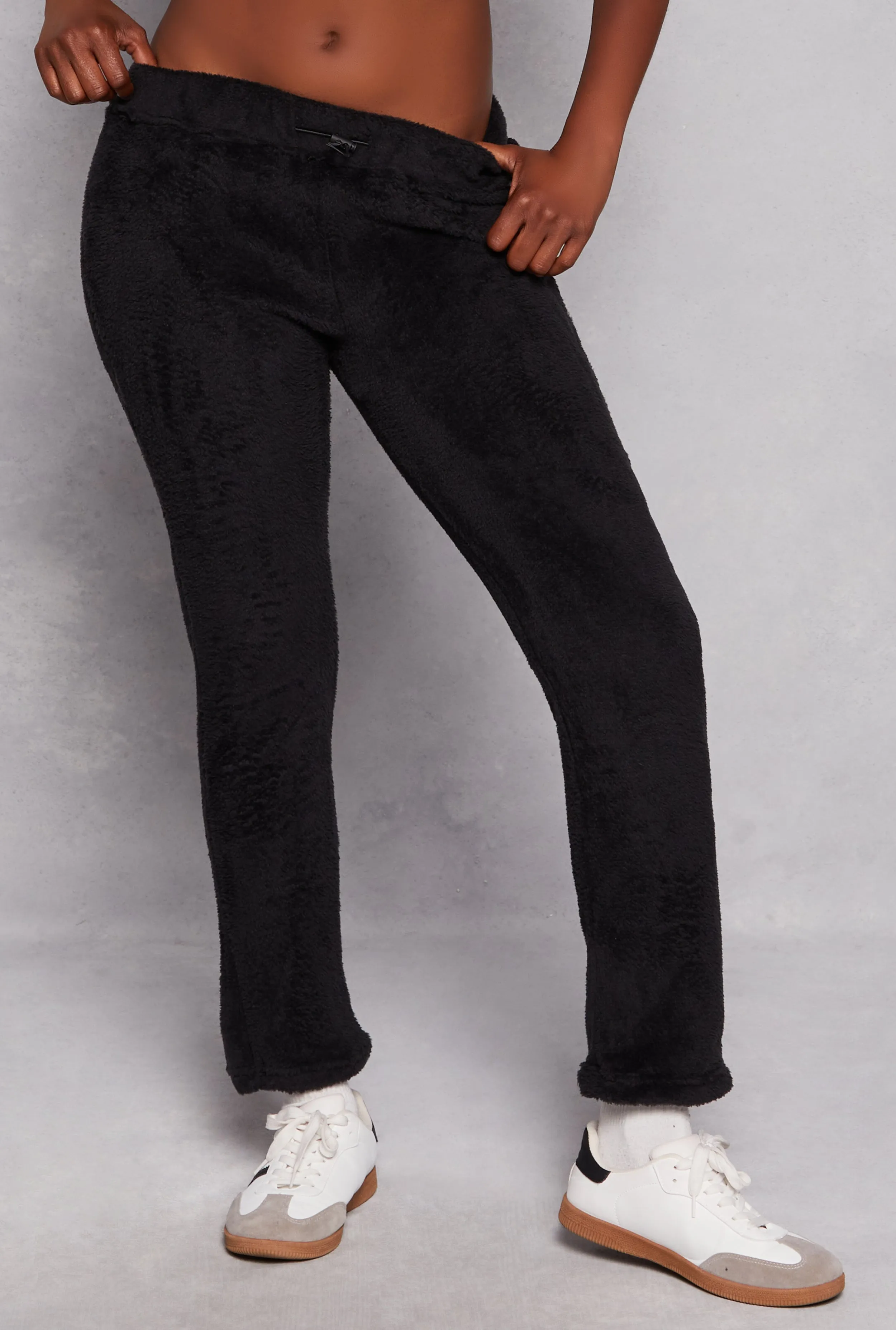Toggle Drawstring Plush Pants