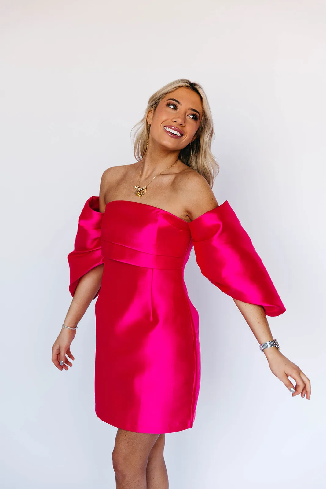 Topanga Mini Dress - Hot Pink