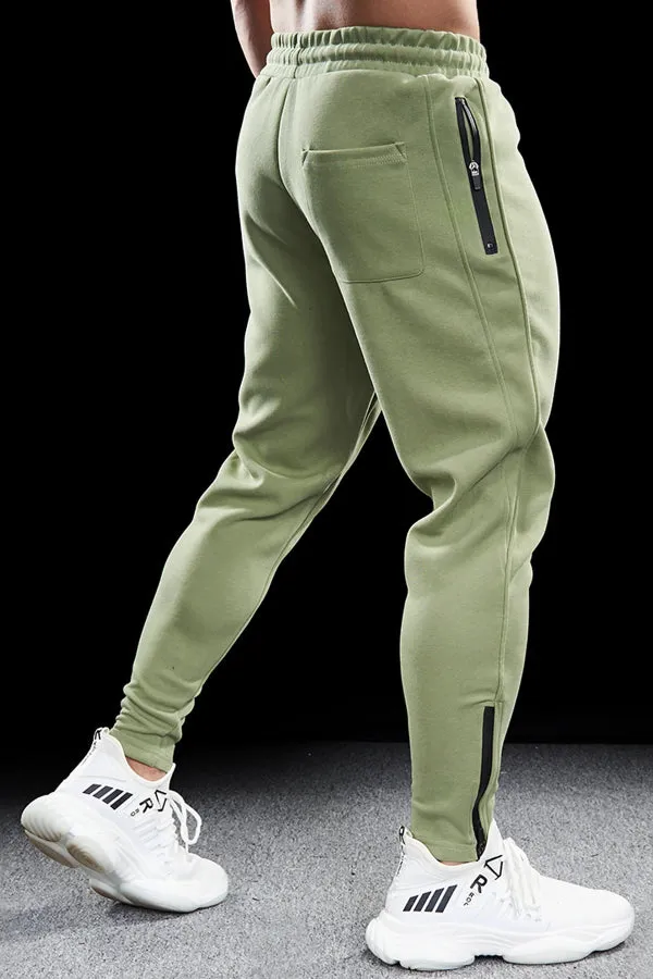 Track Side Sweatpants Jogger With Zipper Hem
