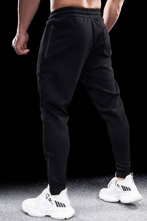 Track Side Sweatpants Jogger With Zipper Hem