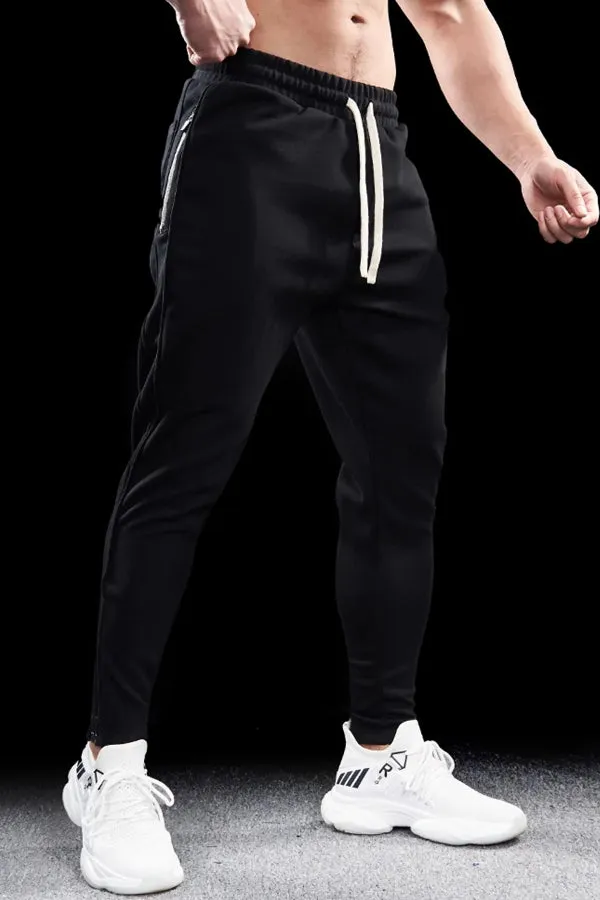 Track Side Sweatpants Jogger With Zipper Hem