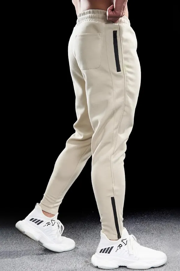 Track Side Sweatpants Jogger With Zipper Hem