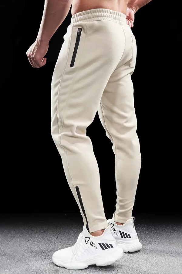 Track Side Sweatpants Jogger With Zipper Hem
