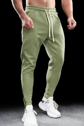 Track Side Sweatpants Jogger With Zipper Hem