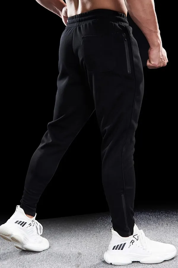 Track Side Sweatpants Jogger With Zipper Hem