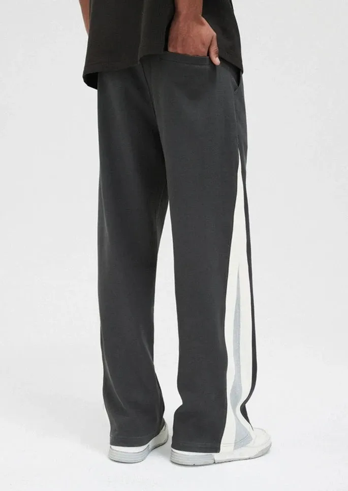 Twill Knit Panelled Sweatpants