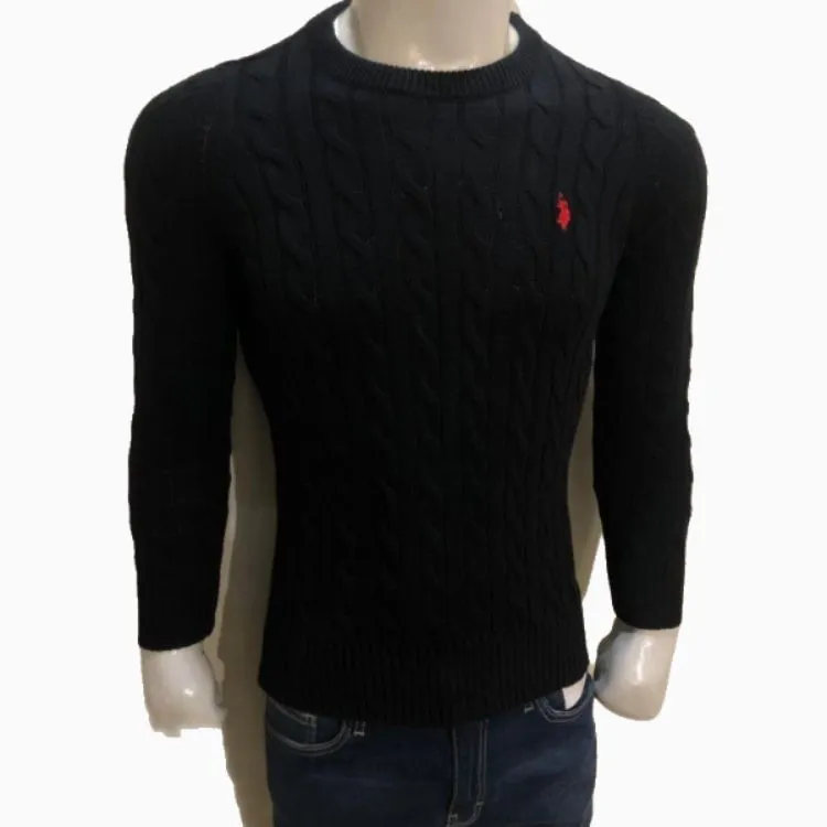 Uspa Cable Knit Sweater Black