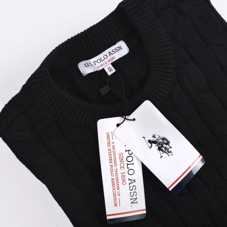 Uspa Cable Knit Sweater Black