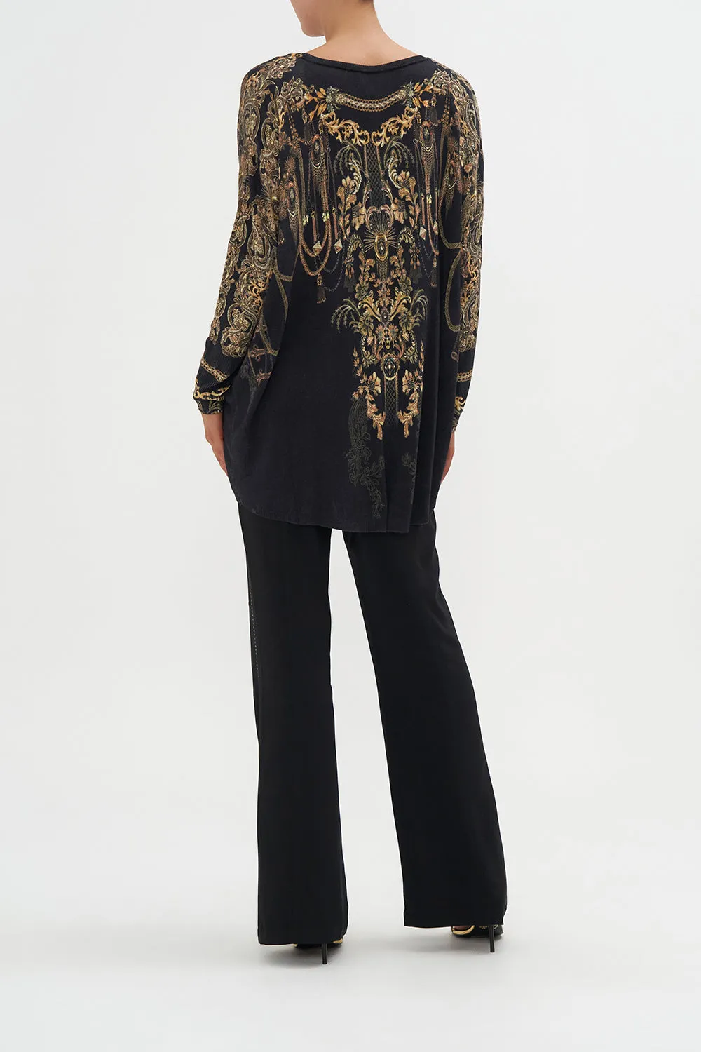 V NECK PRINTED JUMPER THE NIGHT IS NOIR