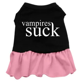 Vampires Suck Screen Print Dress Black with Pink Med (12)