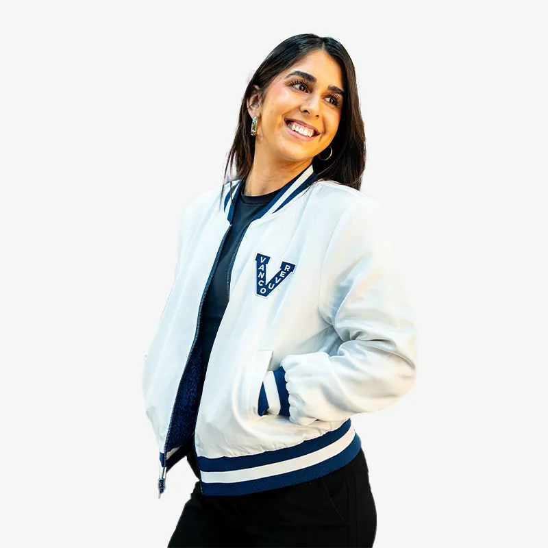 Vancouver Canucks Wild Collective Women's Reversible Sherpa Bomber