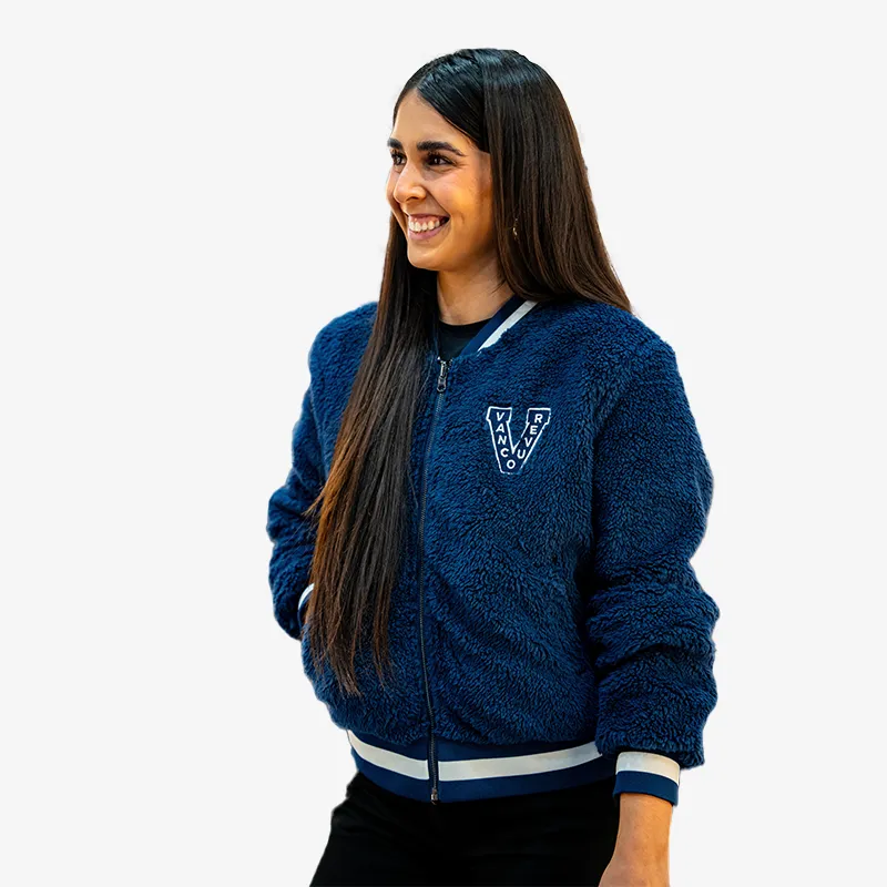 Vancouver Canucks Wild Collective Women's Reversible Sherpa Bomber