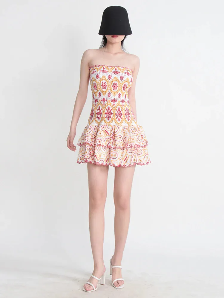 Vianca Strapless Eyelet Mini Dresses - 4 Colors