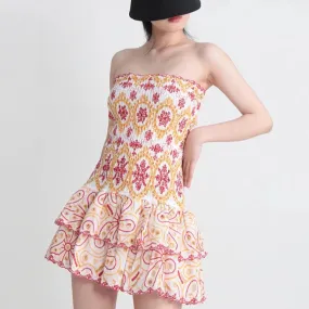 Vianca Strapless Eyelet Mini Dresses - 4 Colors