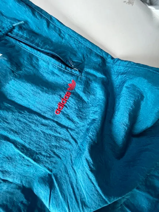 Vintage Adidas Nylon Turquoise sweat pant in XL| L33 W36| SKU 4792