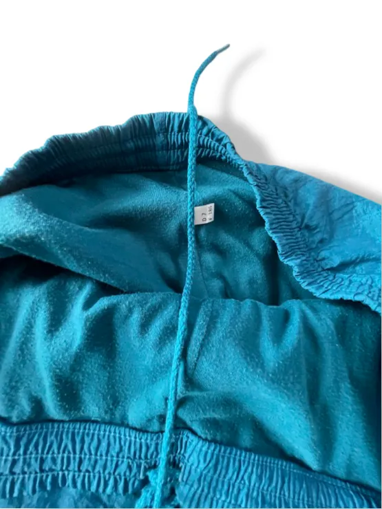 Vintage Adidas Nylon Turquoise sweat pant in XL| L33 W36| SKU 4792