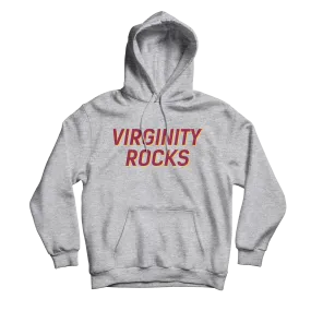 Virginity Rocks Heather Grey Hoodie
