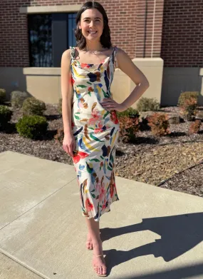 Watercolor Floral Slip Dress