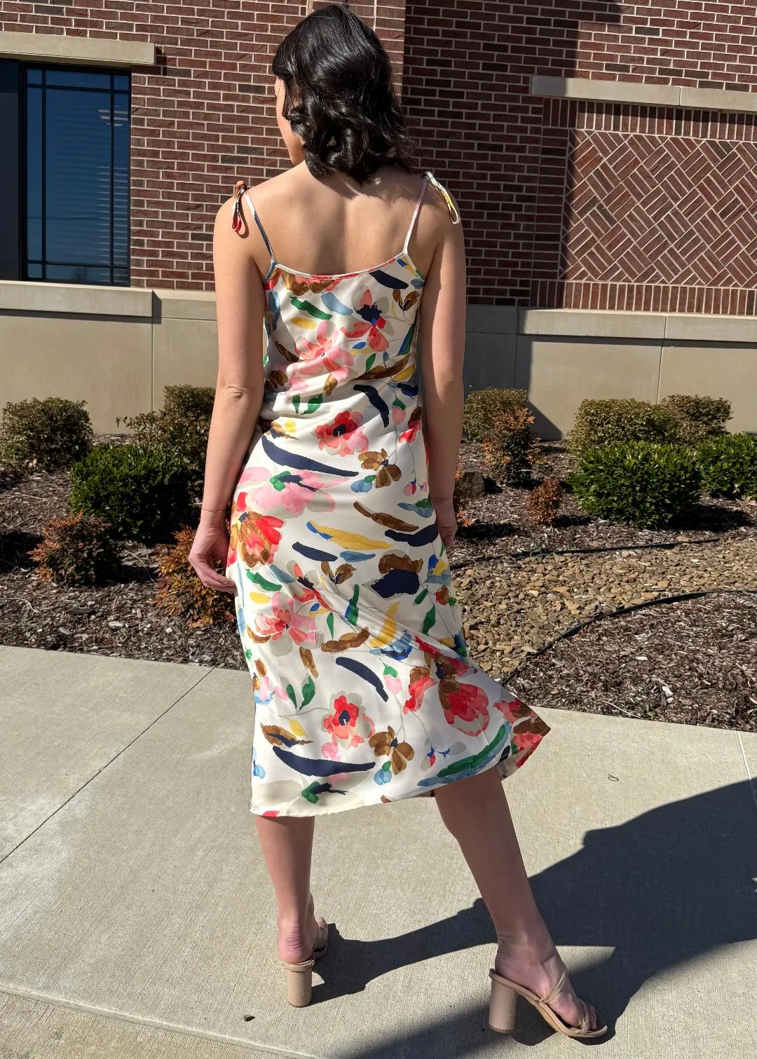 Watercolor Floral Slip Dress