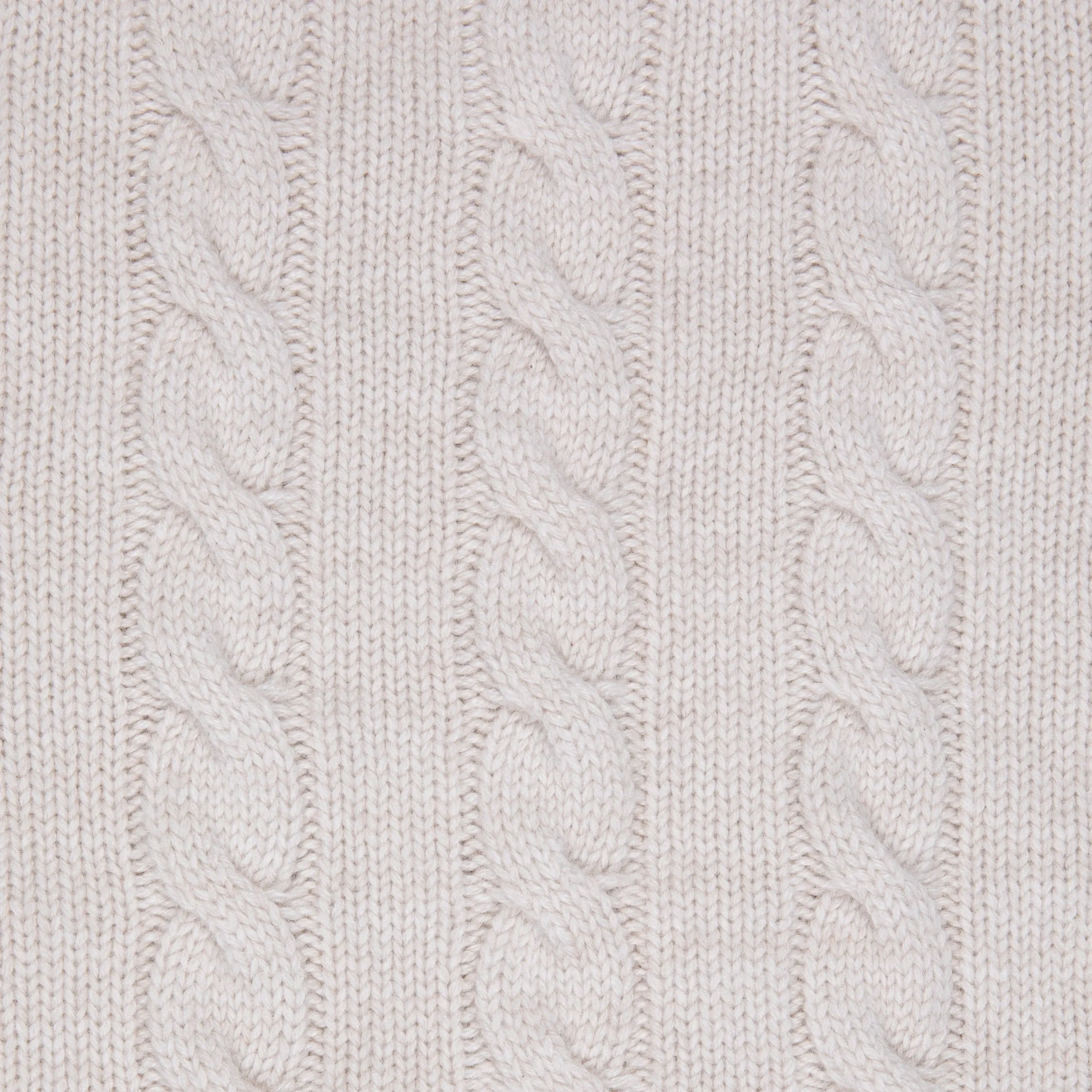 William Lockie Chirnside Cashmere Cable Crew Neck Hessian