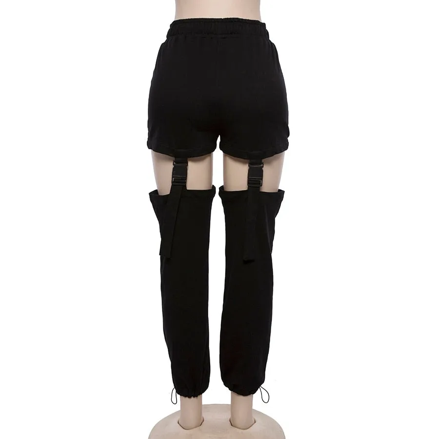 Women's Autumn Cotton High-Waist Loose Cargo Pants
