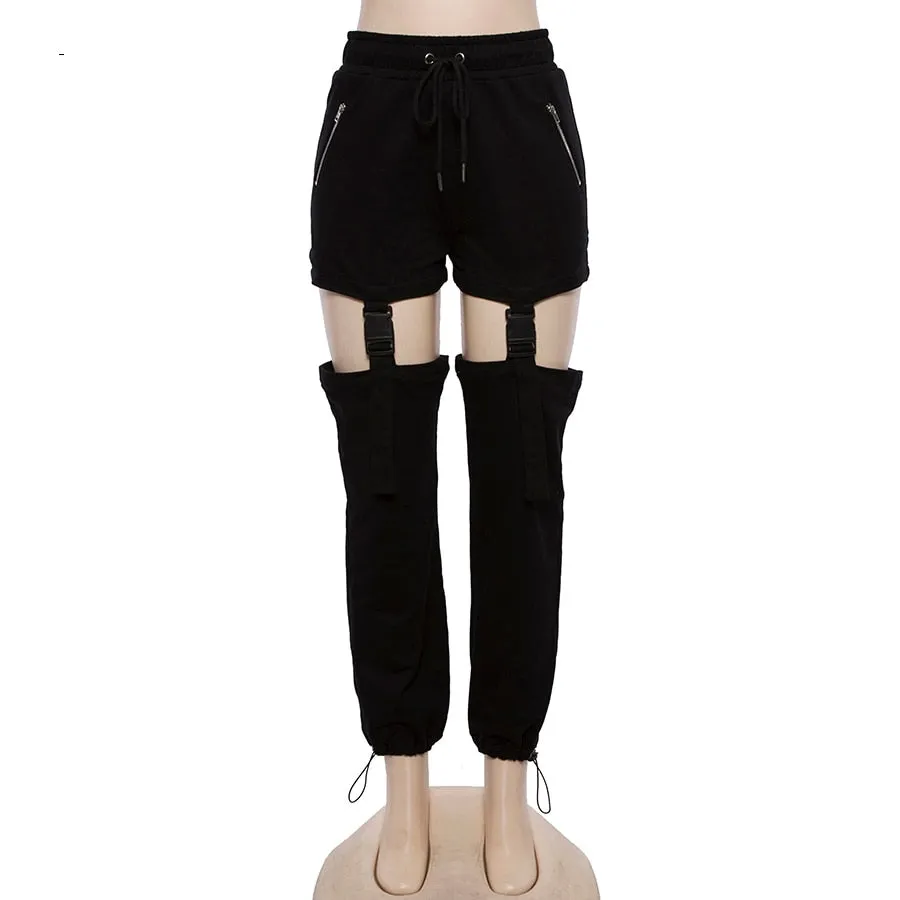 Women's Autumn Cotton High-Waist Loose Cargo Pants