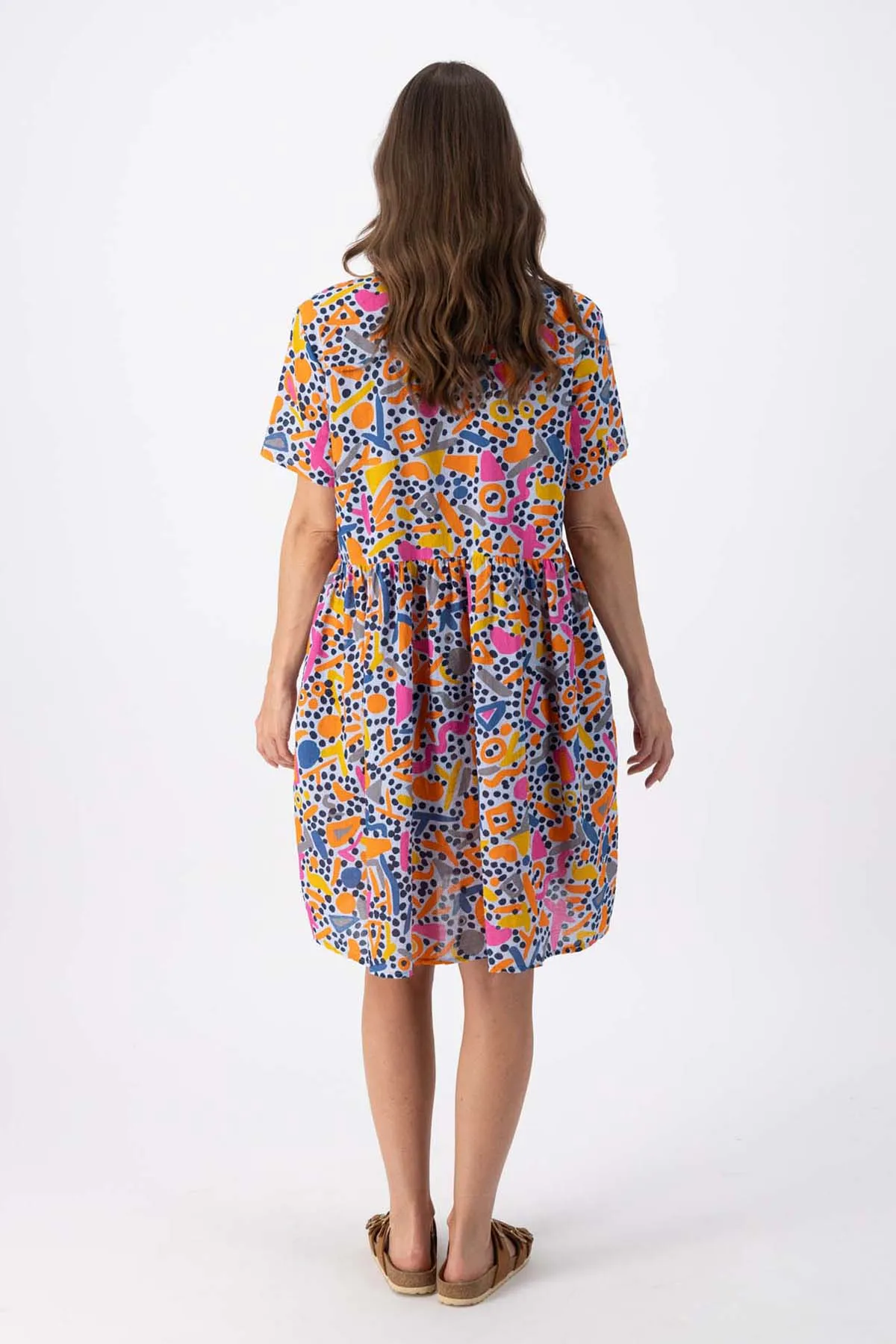 Wonderland Villa Dress Blue in Seersucker